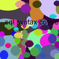 sql syntax convert